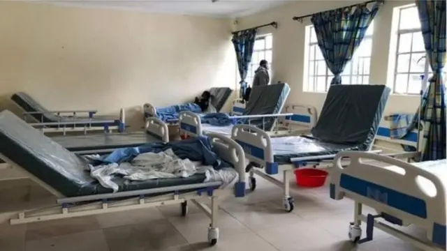 Moja ya wodi ya kuwatenga wagonjwa katika hospitali ya Mbagathi Nairobi