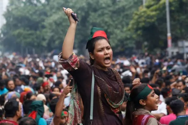 শেখ হাসিনা সরকার বিরোধী আন্দোলনের মূল নেতৃত্বে ছিলো বৈষম্যবিরোধী ছাত্র আন্দোলন