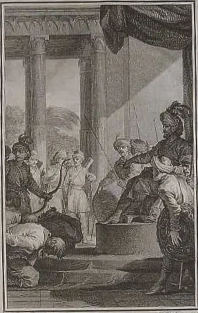 ஒளரங்கசீப்பின் அரசவையில் மன்னிப்புக் கோரும் பிரிட்டன் தூதர்கள்