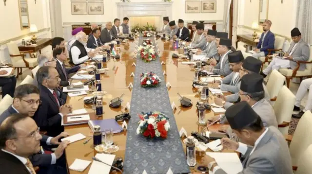 नेपाली और भारतीय प्रतिनिधियों की बैठक