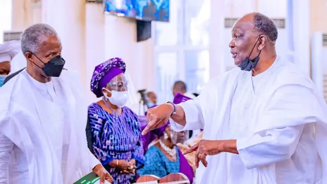 VP Osinbajo and Yakubu Gowon