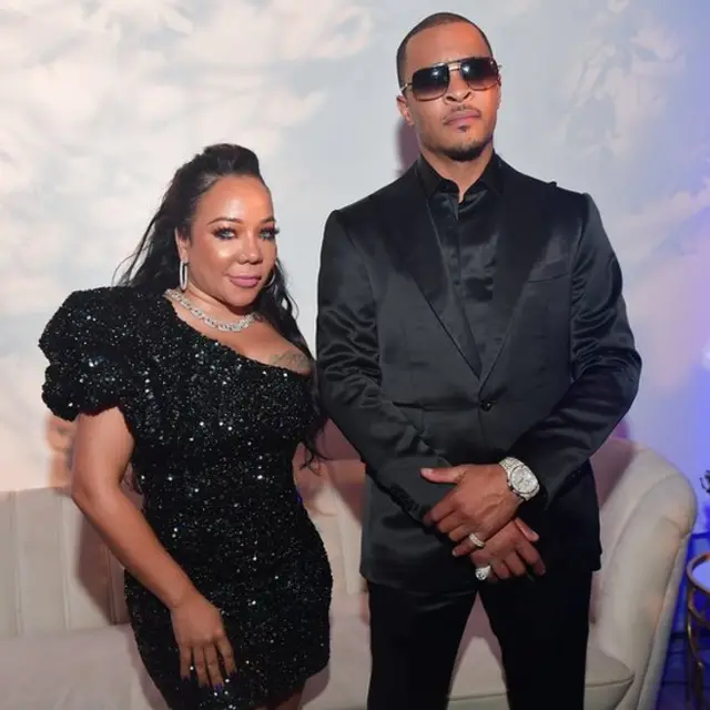 Tiny and T.I. at a gala