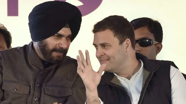 નવજોતસિંહ સિદ્ધુ અને રાહુલ ગાંધી