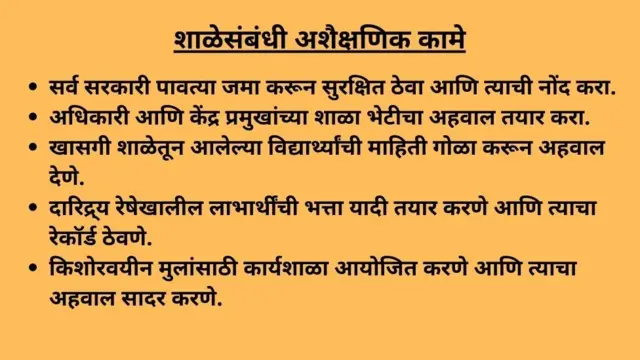 अशैक्षणिक कामं