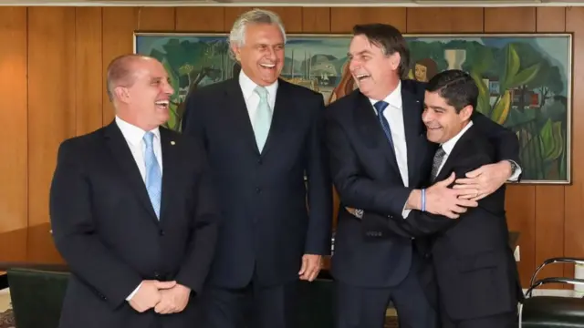 Onyx Lorenzoni, Ronaldo Caiado, Jair Bolsonaro e ACM Neto