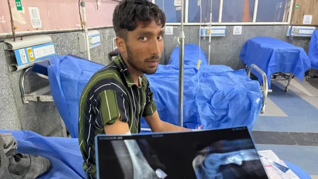 Eighteen-year-old Manzoor for hospital in Uri