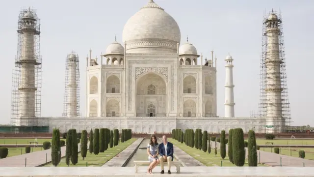 William y Kate en Taj Mahal