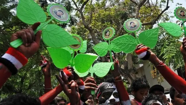 एआईएडीएमके का चुनाव चिह्न जिसे चुनाव आयोग ने जब्त कर रखा है