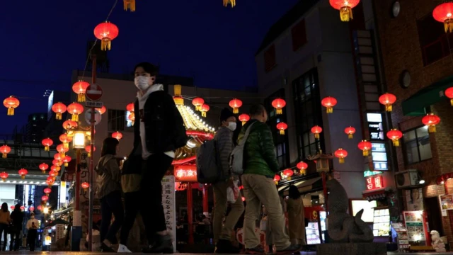 Hokkaido street at night