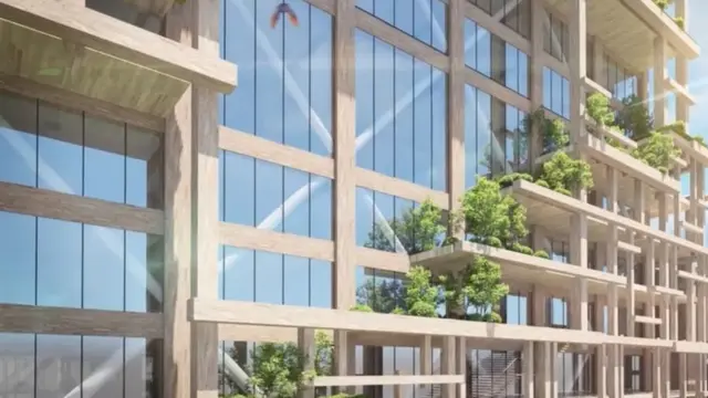 rascacielos de madera. Foto: Sumitomo Forestry