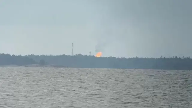 یہ تصویر فن لینڈ کی رہائشی ایری لین نے پورٹوویا پلانٹ سے 23 کلومیٹر کے فاصلے سے 24 جون کو کھینچی تھی