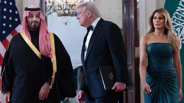 सऊदी क्राउन प्रिंस मोहम्मद बिन सलमान, डोनाल्ड ट्रंप, मेलानिया ट्रंप