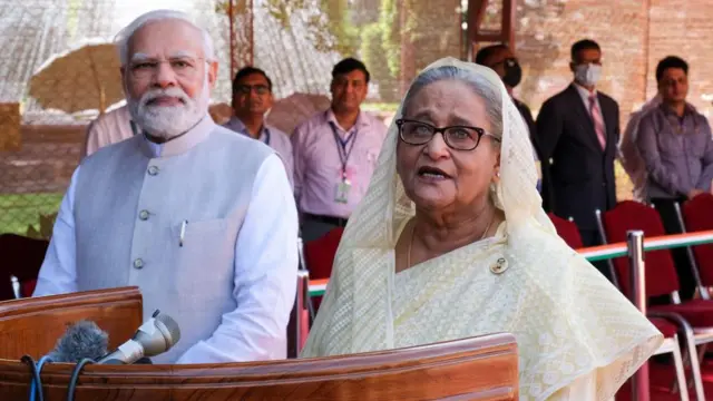 দিল্লিতে নরেন্দ্র মোদী ও শেখ হাসিনা (২০২২)