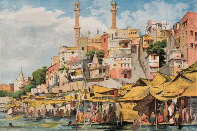 'ਵੁੱਡ ਏਨਗ੍ਰੇਵਿੰਗ ਓਨ ਪੇਪਰ ਆਰਟਵਰਕ ਓਨ ਬਨਾਰਸ’