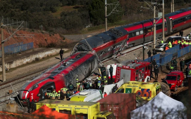 El tren de Iryo accidentado.