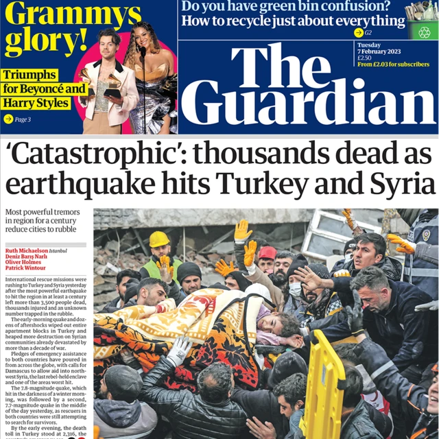 Guardian 1. sayfası