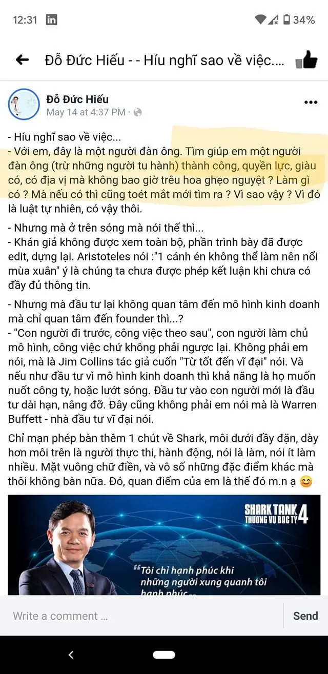 Một số người cho rằng đàn ông thành công quyền lực giàu có thì trêu hoa ghẹo nguyệt là lẽ tự nhiên