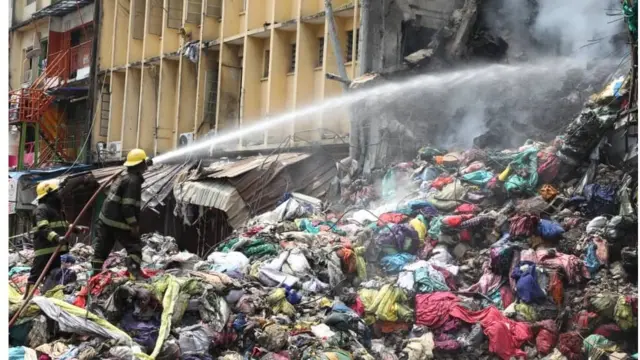 Awọn panapana si n pa ina to n jo