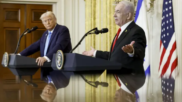 US President Trump welcomes Israeli Prime Minister Netanyahu to the White House, Washington, USA, 04 Feb 2025