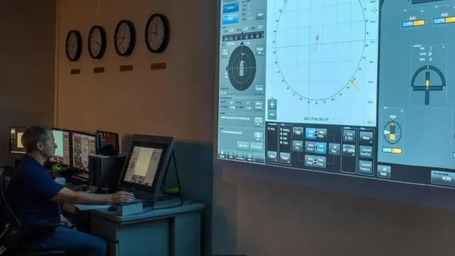 જહાજ માટે બનાવેલું કન્ટ્રોલ રૂમ