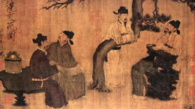 لوحة "حديقة أدبية" للرسام الصيني "تشو وانجو"