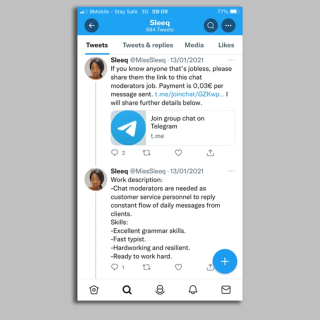 Tweet hii ya kutangaza kazi ya kudhibiti gumzo haitaji maudhui ya watu wazima wanaohusika