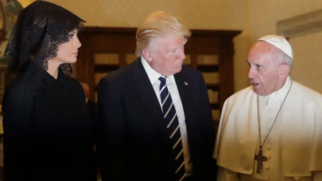 Papa Francesco, Trump ve Melania Trump