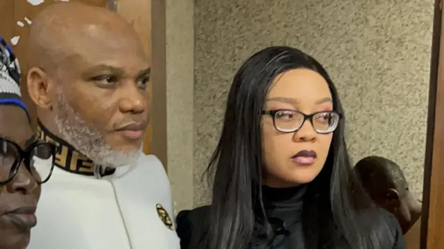 Nnamdi Kanu and his sister in-law Favour Kanu