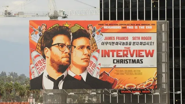 Постер фільму "Інтерв'ю" у Лос-Анджелесі