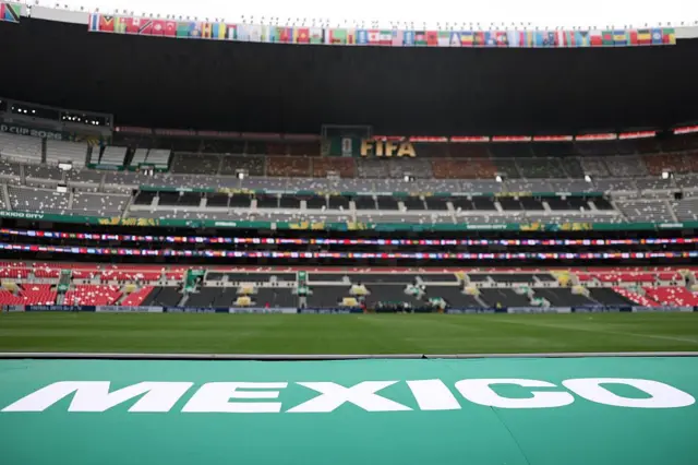 Estádio Azteca está pronto para a partida entre México e África do Sul