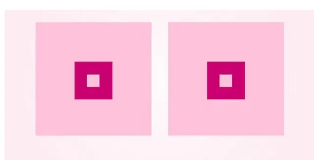 Screen grab from open letter from Cancerfonden to Facebook with two pink squares representing women breasts