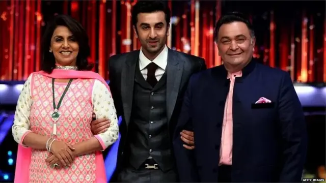 નીતુ સિંહ, રણબીર કપૂર અને ઋષિ કપૂર