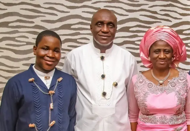 Pastor David Ibiyeomie of Salvation Ministries wit im family