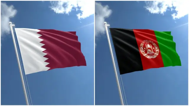 پرچم‌های افغانستان و قطر