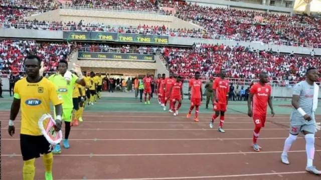 Simba ikicheza dhidi ya Asante Kotoko ya Ghana mnamo 2018 "Simba Week"
