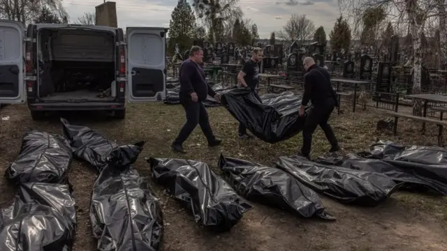 Цвинтар у Бучі, 7 квітня 2022 року