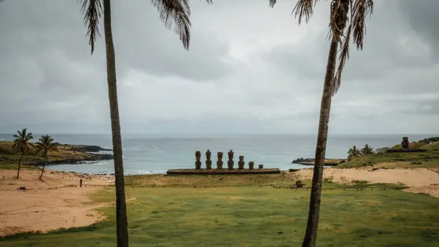 Anakena, Isla de Pascua, Chile.