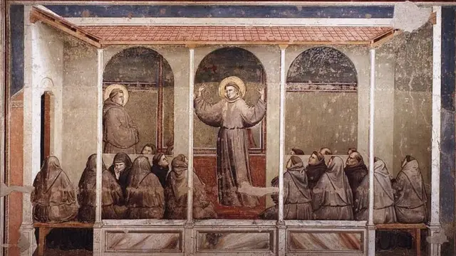 Apparizione al Capitolo di Arles, pintada no interior da Basílica Santa Cruz,como fazer um aplicativo de apostasFlorença.