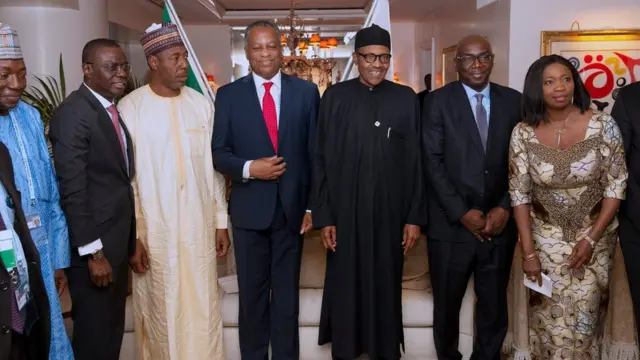 President Muhammadu Buhari meet with Nigerians for Japan wia im go for di TICAD7 summit
