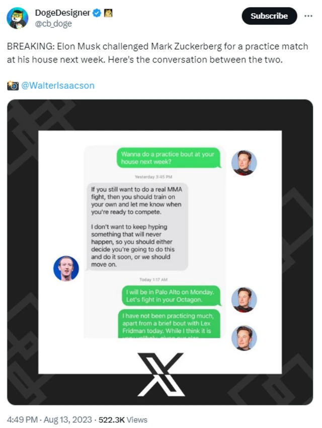 ஈலோன் மஸ்க் vs மார்க் சக்கர்பெர்க்: குத்துச்சண்டை உண்மையாகவே நடக்க வாய்ப்புள்ளதா?