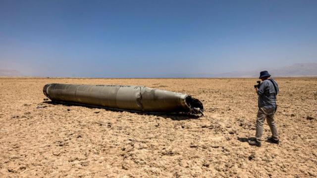 صاروخ إيراني سقط في إسرائيل