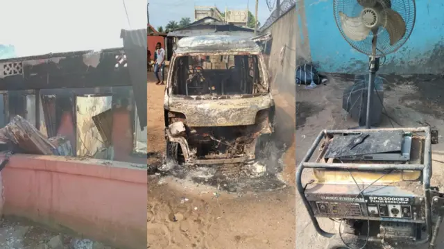 Ụlọ ndị a gbara ọkụ n'Izombe