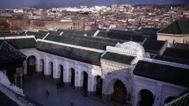 Hoton masallacin Karaouiyine (Al Quaraouiyine) a birnin Fes.