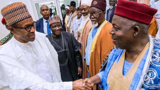 Buhari yana gaisawa da shugabannin al'umma a jihar Filato