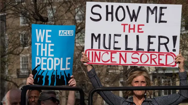 برخی مخالفان ترامپ خواستار انتشار متن کامل گزارش رابرت مولر هستند