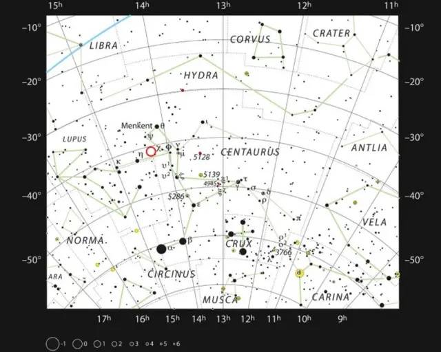 Mapa mostra a localização da estrela PDS 70 e do novo planeta na constelaçãosportingbet originalCentauro