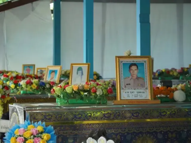 โลงศพผู้เสียชีวิตจากเหตุกราดยิง