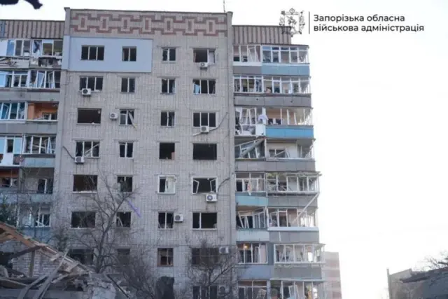 Запорижядаги турар жойга ҳужум оқибатлари