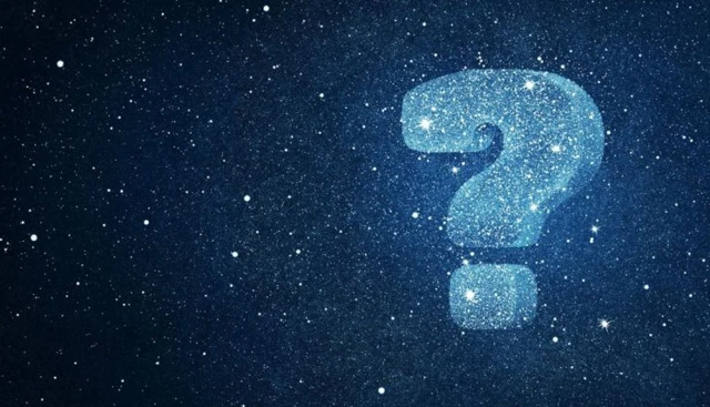 Graphisme représentant l'Espace avec un point d'interrogation