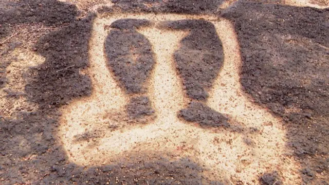 Petroglyph legs